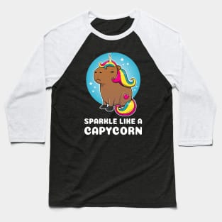 Sparkle like a capycorn Cartoon Capybara Unicorn Baseball T-Shirt